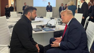 Український президент Володимир Зеленський та президент США Дональд Трамп