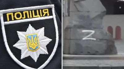На Хмельниччині чоловік намалював на пам'ятнику символ "Z". На нього склали адмінпротокол