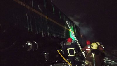 На Житомирщині горів локомотив пасажирського потягу