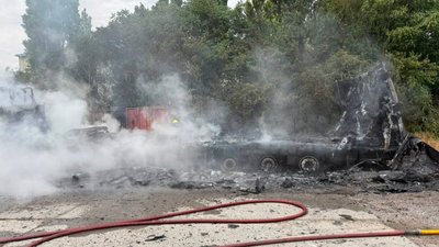 Згоріла вантадівка внаслідок атаки РФ на Одесу 8 липня 2026 року