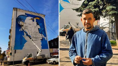 "Корифей Марко". У Кропивницькому створюють стінопис до 140-річчя театру "Корифей Марко". У Кропивницькому створюють стінопис до 140-річчя театру