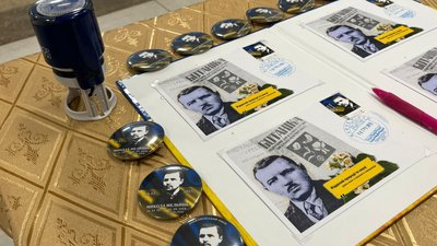 На Тернопільщині погасили марку, присвячену Миколі Мельнику, погашення марки