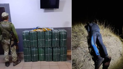 На Закарпатті на кордоні з Румунією прикордонники виявили 12 пакунків сигарет та затримали чоловіка у гідрокостюмі