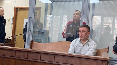 Микола Федорян у залі Голосіївського районного суду м. Києва, 1 квітня 2024 року Микола Федорян у залі Голосіївського районного суду м. Києва, 1 квітня 2024 року
