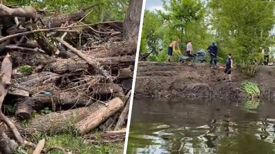 Харків'яни третю суботу поспіль розчищають річку Уди