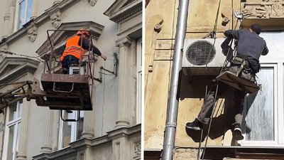 У центрі Львова демонтували 19 кондиціонерів з фасадів історичних будинків