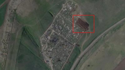 У селищі Виноградне на Донеччині знайдено ще одну братську могилу Маріупольців