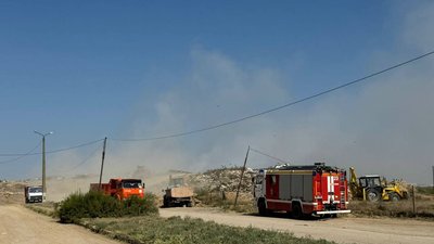 Пожежа на полігоні ТПВ в Євпаторії, полігон, Євпаторія