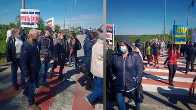 На Житомирщині протестувальники з Черняхівщини, які вимагають розпаювання земель, перекрили трасу На Житомирщині протестувальники з Черняхівщини, які вимагають розпаювання земель, перекрили трасу