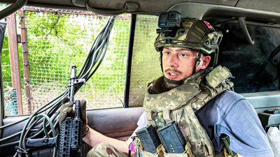 Боєць 28 ОМБр, який у склади мобільно-вогневої групи збиває дрони у Дружківці