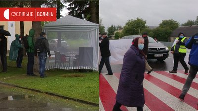 Встановили намет та перекрили дорогу. Волинська ОТГ проти приєднання до Луцька