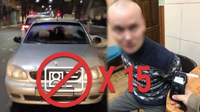 У Чернігові таксиста вп'ятнадцяте затримали за керування напідпитку