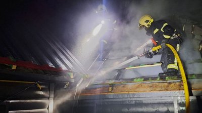Пожежа, горіла господарська будівля, ДСНС Волині