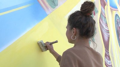 Вишиті рушники, кераміка й 30 днів роботи: у селі на Черкащині створили мурал