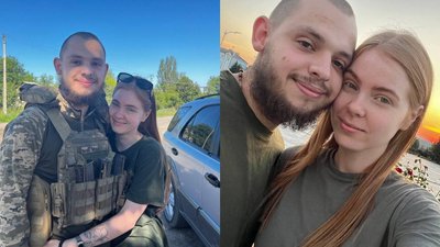 Василь Здеб і його наречена Єва Решетило Василь Здеб і його наречена Єва Решетило