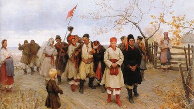 Весілля в Київській губернії. Картина Миколи Пимоненка. 1891 рік Весілля в Київській губернії. Картина Миколи Пимоненка. 1891 рік
