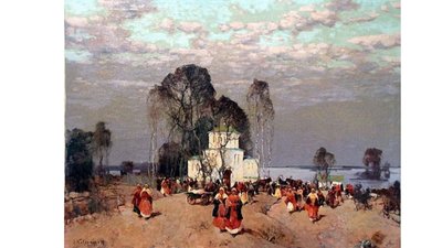 Святкування Великодня в українському живописі Святкування Великодня в українському живописі