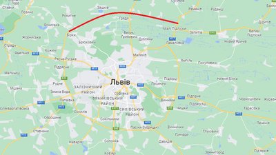 Схема Північної об'їзної Львова