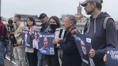 FreeViasna. У Києві проходить акція на підтримку білоруських правозахисників