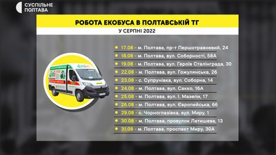 Полтавський екобус: де в серпні збиратимуть небезпечні відходи