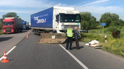 Біля Рівного вантажівка зіткнулась з підводою. На 86-річного погонича складають протокол