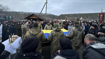 Похорон Олександра Петрика в Кам'янках. Січень, 2024