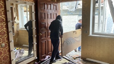 Дергачі після авіаудару Дергачі після авіаудару