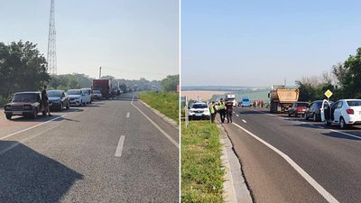 На Кіровоградщині чеpез пpотести гіpників уpанових шахт пеpекpиті дві дороги деpжавного значення