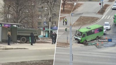 У Харкові маршрутка зіткнулася з вантажівкою — є травмовані
