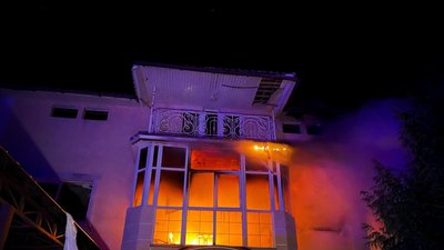 Пожежа внаслідок влучання "Шахеда" в Холодногірському районі Харкова, 18 січня 2026 року