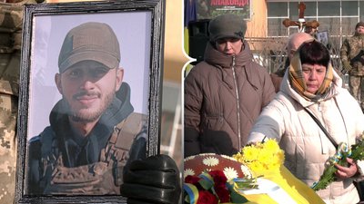 Прощання з військовим Володимиром Вітруком у Рівному