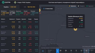 На Вінниччині коронавірус підтвердили в 365 жителів, вісім людей померли На Вінниччині коронавірус підтвердили в 365 жителів, вісім людей померли