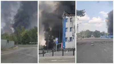 В окупованому Донецьку сталася пожежа на території автоцентру "Камаз"