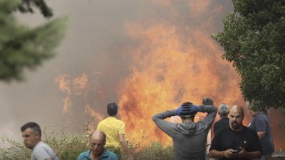 На півночі Іспанії палає лісова пожежа: 1500 людей евакуювали На півночі Іспанії палає лісова пожежа: 1500 людей евакуювали