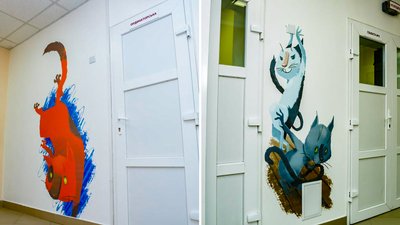 ”36 і 6 котів”. У Кропивницькому розмалювали стіни відділення дитячої лікарні ”36 і 6 котів”. У Кропивницькому розмалювали стіни відділення дитячої лікарні