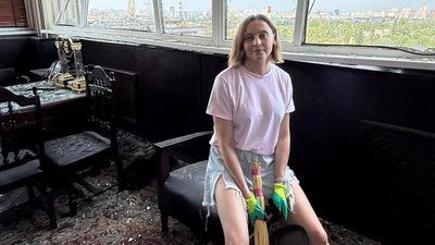 Приміщення "5 каналу" було пошкоджене внаслідок атаки на Київ