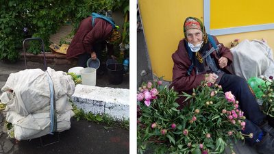 Історія 92-річної бабусі з півоніями з Одеси, яка не може повернутися додому через карантин Історія 92-річної бабусі з півоніями з Одеси, яка не може повернутися додому через карантин