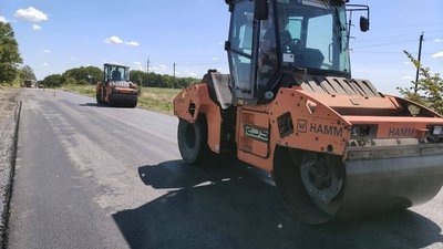 Ремонт дороги на Опішню