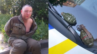 В Одесі затримали чоловіка з гранатами, який скаржився копам на дружину