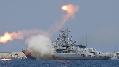 В готовності до завдання ракетних ударів по Україні з Чорного моря перебуває два кораблі російського флоту