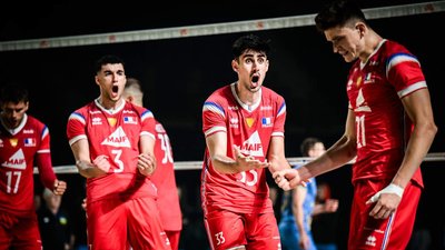 Антуан Потрон (№33) у складі збірної Франції з волейболу