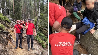 Карпати, скелі Довбуша, гори, рятувальники, ДСНС