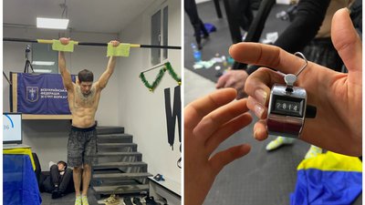 Полтавець Денис Бібіков 2814 раз підтягнувся на турніку і встановив новий рекорд Гіннеса
