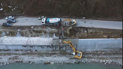 На Закарпатті знаходиться найдовша й найвища підпірна стінка в Україні На Закарпатті знаходиться найдовша й найвища підпірна стінка в Україні
