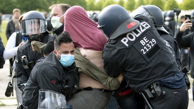 У Берліні поліція затримала близько 60 людей під час протестів проти карантину