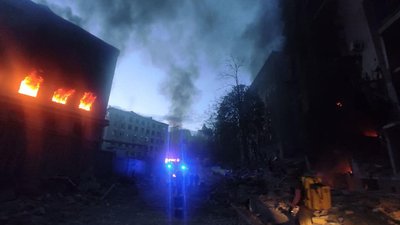 У Києві внаслідок ракетного удару частково зруйновано житловий будинок, десятеро постраждалих