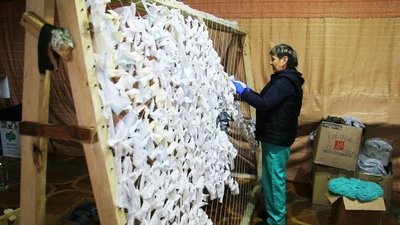 "Замовлень багато на зиму": вінницькі волонтери плетуть маскувальні сітки для захисників "Замовлень багато на зиму": вінницькі волонтери плетуть маскувальні сітки для захисників