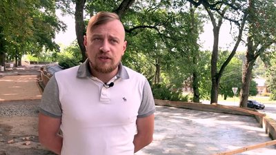 Бастіон з видом на Катерининську церкву зводять на Валу у Чернігові Бастіон з видом на Катерининську церкву зводять на Валу у Чернігові