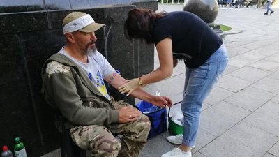 Під Офісом президента голодують побратими вбитого "Сармата"