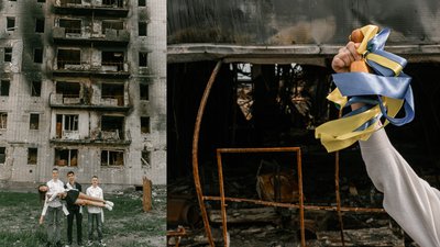 Фотограф з Івано-Франківська відзняв випускників на руїнах Чернігова Фотограф з Івано-Франківська відзняв випускників на руїнах Чернігова